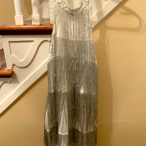 Size M Silver fringe costume.